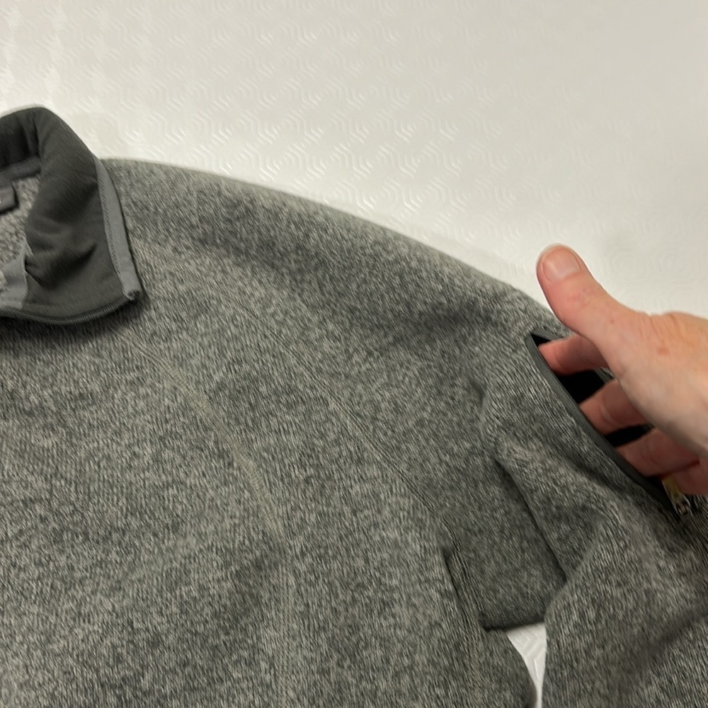 Eddie Bauer 1/4 Zip Fleece Sweater XXL Grey - Picture 5 of 11
